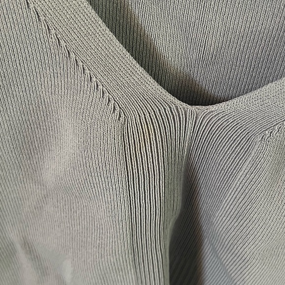 Lucy Paris sarah ruffle knit top with flutter sleeve and ribbed detail - Picture 3 of 7